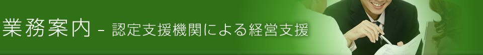 業務案内-認定支援機関による経営支援